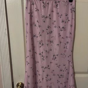 SHEIN Pink Floral Maxi Skirt